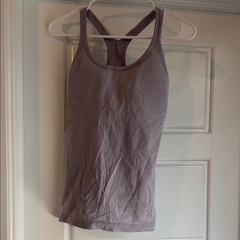 Lululemon Athletica Purple Fitted Backless Tank Top